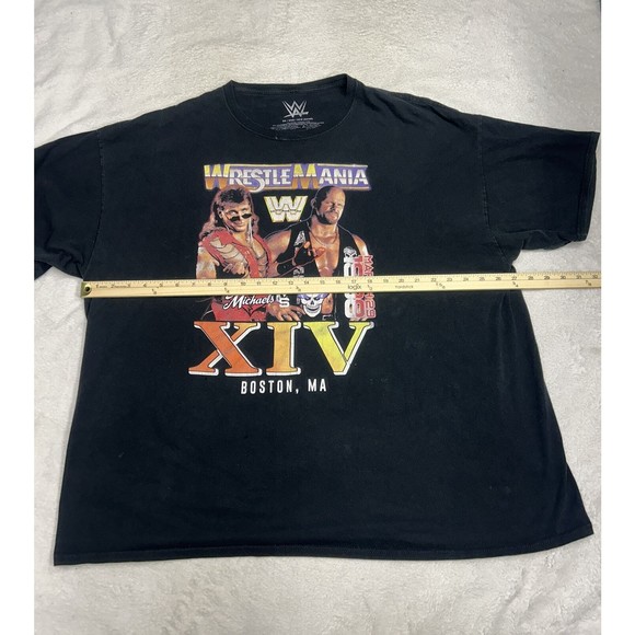 WWE Wrestlemania XIV Stone Cold vs Shawn Michaels Retro Black T-Shirt Size 3XL - Picture 5 of 7